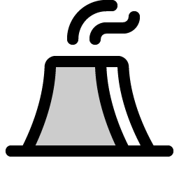 nuclear plant duotone icon