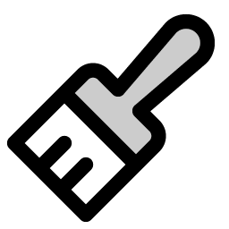 paint brush household duotone icon