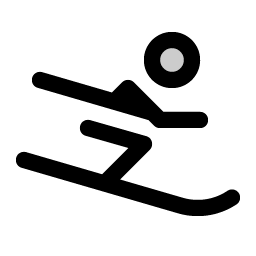 person simple ski duotone icon