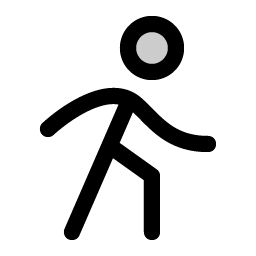 person simple walk duotone icon