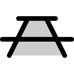 picnic table duotone icon