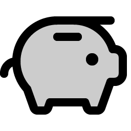 piggy bank duotone icon
