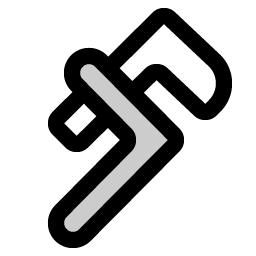 pipe wrench duotone icon