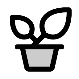 potted plant duotone icon