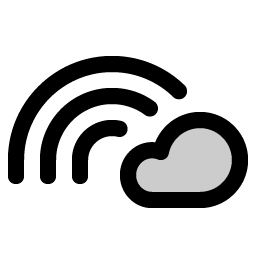 rainbow cloud duotone icon