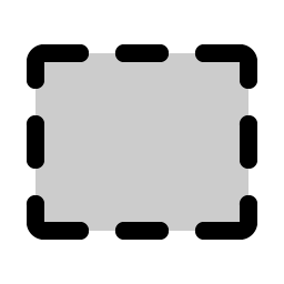 rectangle dashed duotone icon