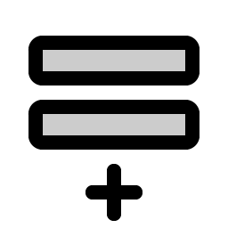 rows plus bottom duotone icon