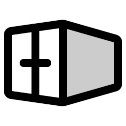shipping container duotone icon
