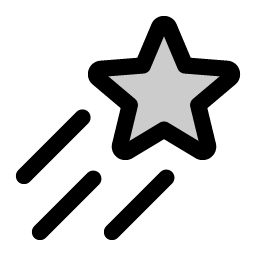 shooting star duotone icon