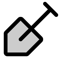 shovel duotone icon