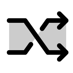 shuffle angular duotone icon