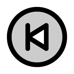 skip back circle duotone icon