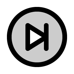 skip forward circle duotone icon