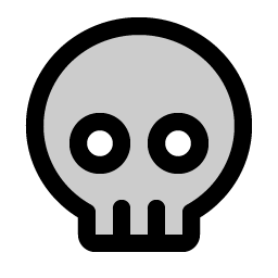 skull duotone icon