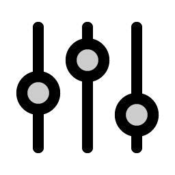 sliders duotone icon