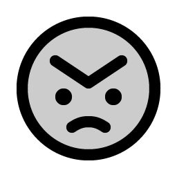 smiley angry duotone icon