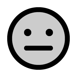 smiley meh duotone icon