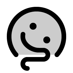 smiley melting duotone icon