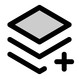 stack plus duotone icon