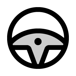 steering wheel duotone icon