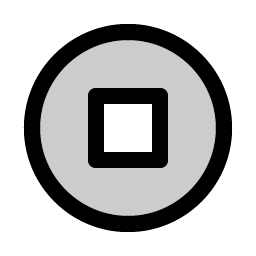 stop circle duotone icon