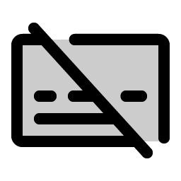 subtitles slash duotone icon