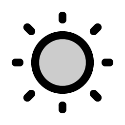 sun dim duotone icon