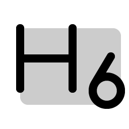 text h six duotone icon