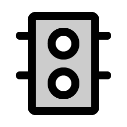 traffic signal duotone icon