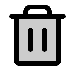 trash duotone icon