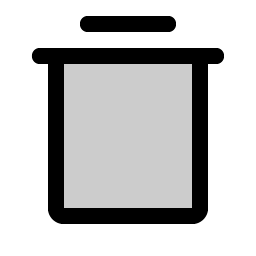 trash simple duotone icon