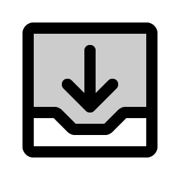 tray arrow down duotone icon