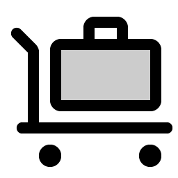 trolley suitcase duotone icon