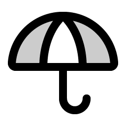 umbrella duotone icon
