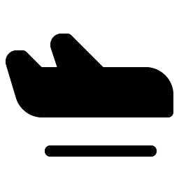 airplane in flight fill icon