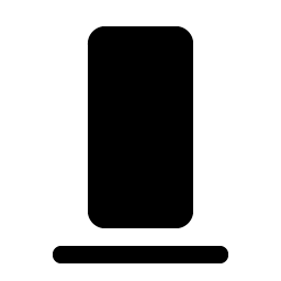 align bottom simple fill icon