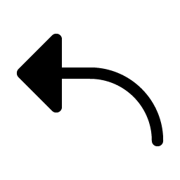 arrow bend up left fill icon