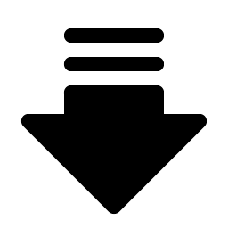 arrow fat lines down fill icon