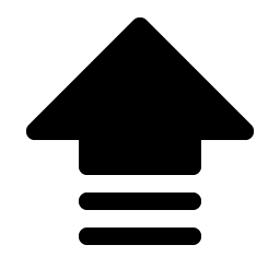 arrow fat lines up fill icon