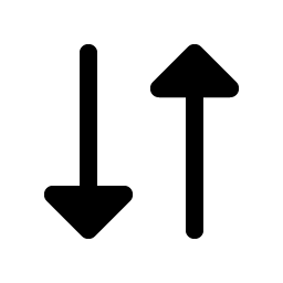 arrows down up fill icon
