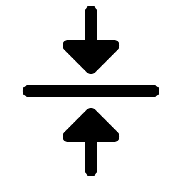 arrows in line vertical fill icon