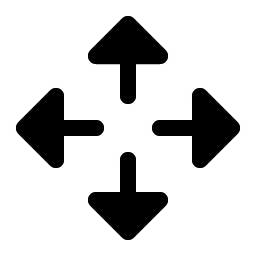 arrows out cardinal fill icon