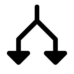 arrows split fill icon