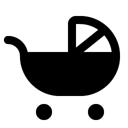 baby carriage fill icon