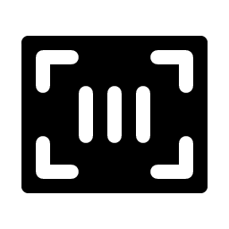 barcode fill icon