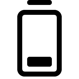 battery vertical low fill icon