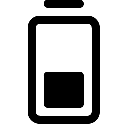 battery vertical medium fill icon