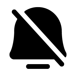 bell simple slash fill icon