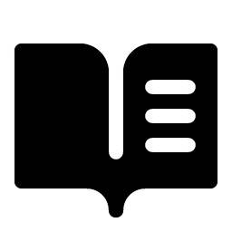 book open text fill icon