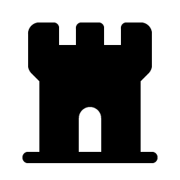 castle turret fill icon